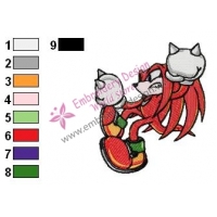 Knuckle Sonic Embroidery Design 03